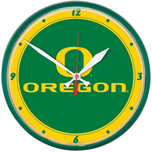 Oregon Ducks Round Wall Clock 12.75"