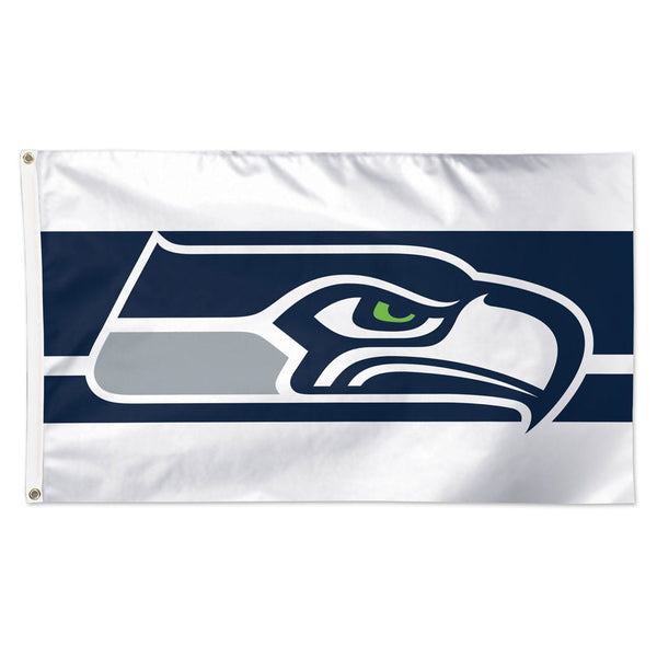 Seattle Seahawks Away Stripes Flag - Deluxe 3' X 5'