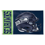 Seattle Seahawks Helmet Flag - Deluxe 3' X 5'