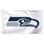 Seattle Seahawks White background Flag - Deluxe 3' X 5'