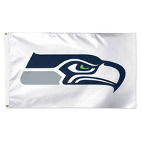 Seattle Seahawks White background Flag - Deluxe 3' X 5'