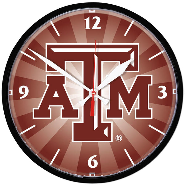 Texas A&M Aggies Round Wall Clock 12.75"