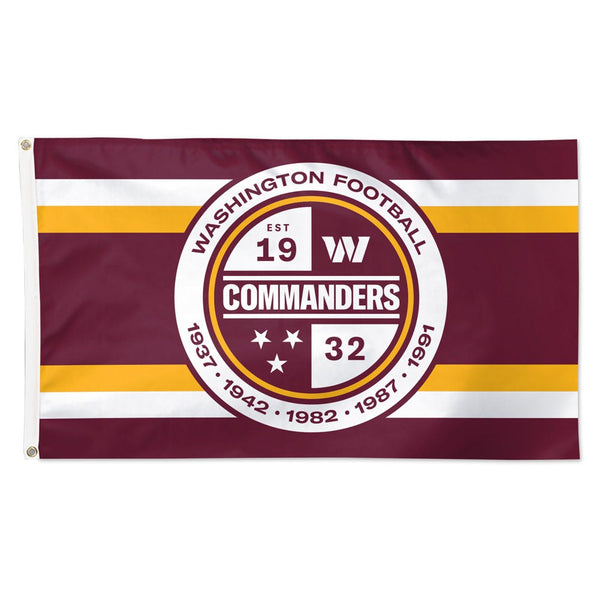 Washington Commanders H STRIPE Flag - Deluxe 3' X 5'
