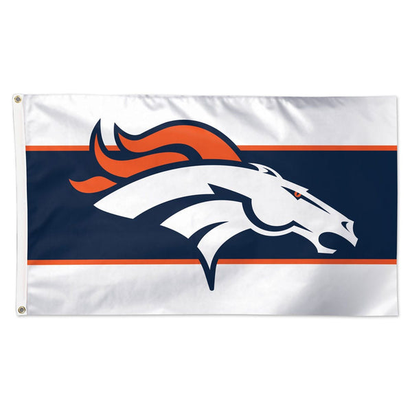 Denver Broncos Away Stripes Flag - Deluxe 3' X 5'