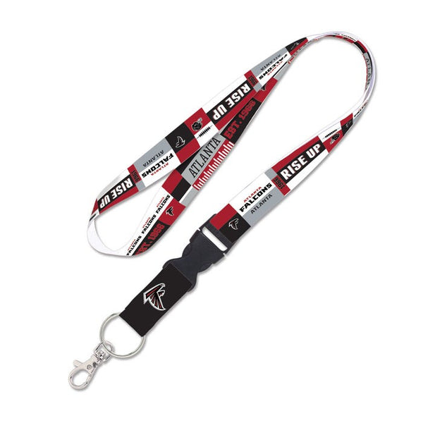 Atlanta Falcons Color Block Lanyard w/detachable buckle 1"