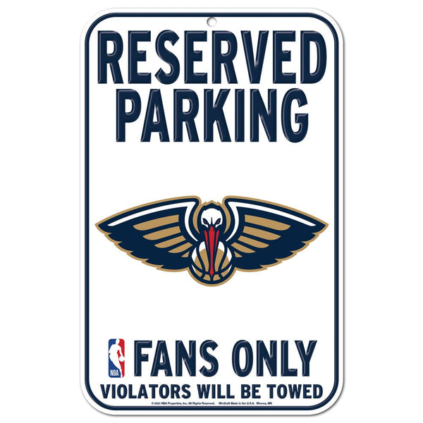 New Orleans Pelicans Plastic Sign 11" x 17"