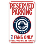Los Angeles Clippers Plastic Sign 11" x 17"