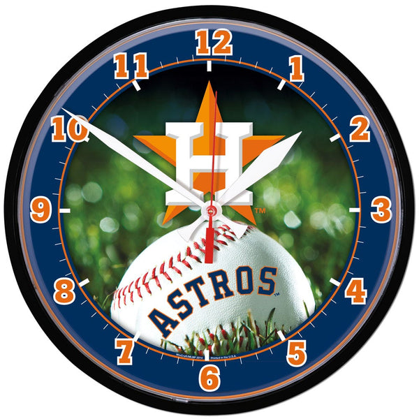 Houston Astros Round Wall Clock 12.75"