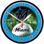 Miami Marlins Round Wall Clock 12.75"