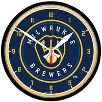 Milwaukee Brewers Round Wall Clock 12.75"