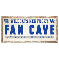 Kentucky Wildcats FAN CAVE Wood Sign 8" x 17"