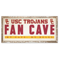 Wholesale-USC Trojans WORD BOX Wood Sign 8" x 17"