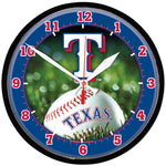 Texas Rangers Round Wall Clock 12.75"