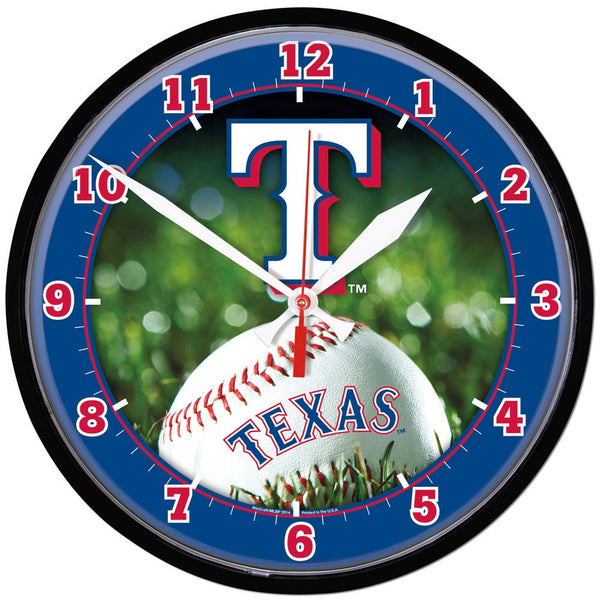 Texas Rangers Round Wall Clock 12.75"