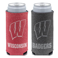 Wholesale-Wisconsin Badgers 12 oz Slim Can Cooler