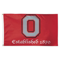 Wholesale-Ohio State Buckeyes "O" ESTABLISHED 1870 Flag - Deluxe 3' X 5'