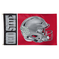 Wholesale-Ohio State Buckeyes OHIO STATE HELMET Flag - Deluxe 3' X 5'