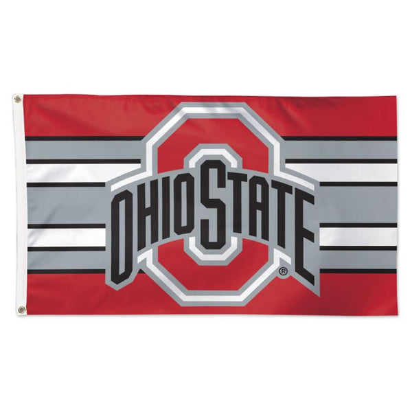 Wholesale-Ohio State Buckeyes OHIO STATE HORIZONTAL STRIPES Flag - Deluxe 3' X 5'