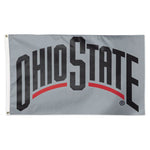 Wholesale-Ohio State Buckeyes OHIO ST SECONDARY LOGO ON GRAY Flag - Deluxe 3' X 5'