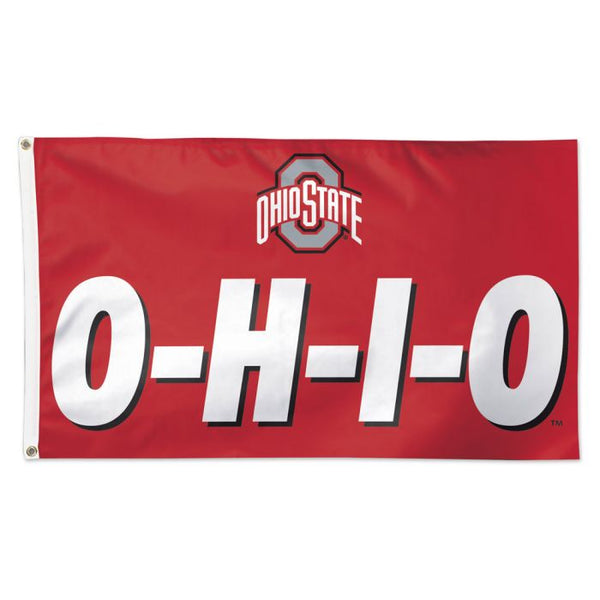 Wholesale-Ohio State Buckeyes O-H-I-O Flag - Deluxe 3' X 5'