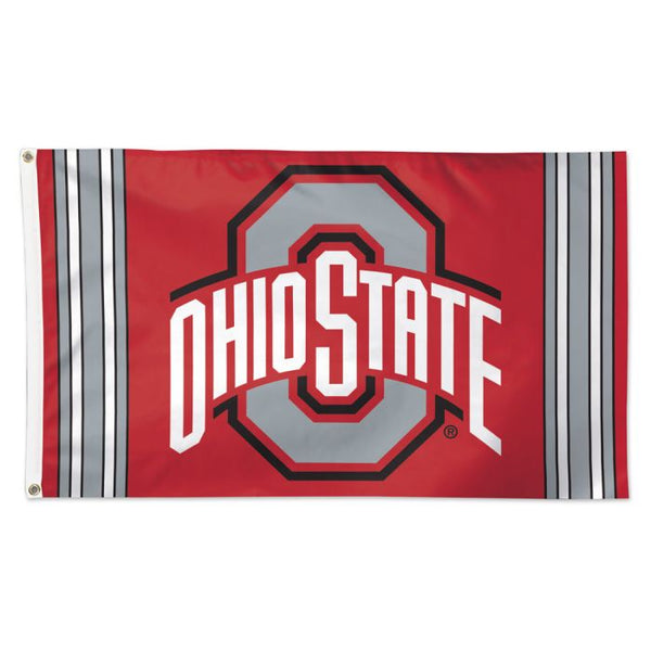 Wholesale-Ohio State Buckeyes OHIO STATE VERTICAL STRIPES Flag - Deluxe 3' X 5'