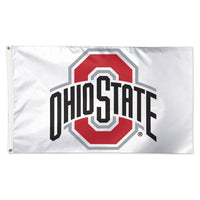 Wholesale-Ohio State Buckeyes OSU LOGO ON WHITE BACKGROUND Flag - Deluxe 3' X 5'