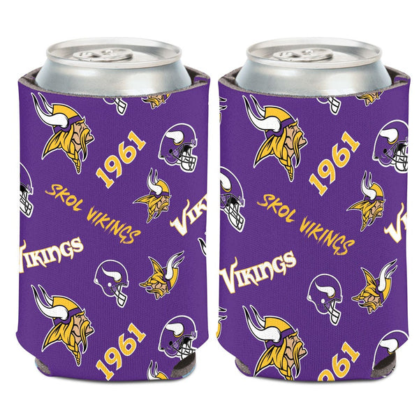 Minnesota Vikings Scatterprint Can Cooler 12 oz.