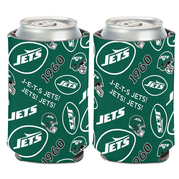 New York Jets SCATTER PRINT Can Cooler 12 oz.