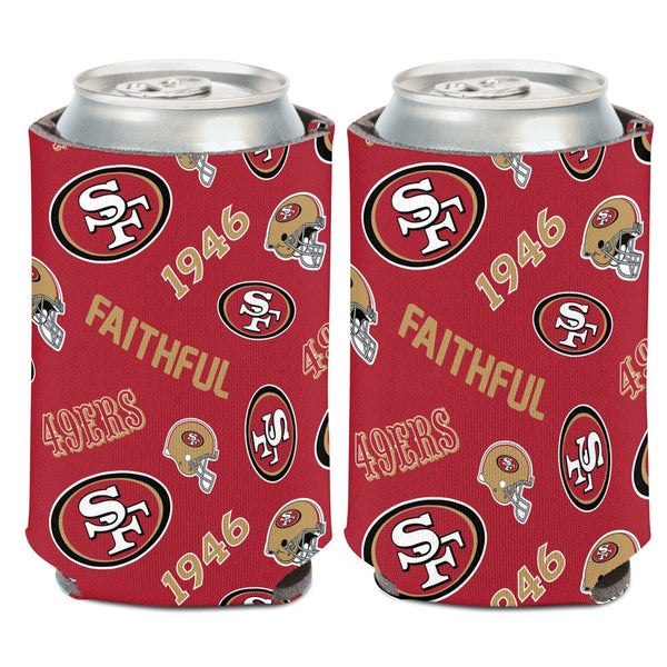 San Francisco 49ers Scatterprint Can Cooler 12 oz.