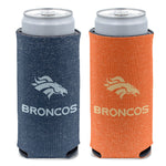 Denver Broncos COLORED HEATHER 12 oz Slim Can Cooler