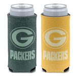 Green Bay Packers COLORED HEATHER 12 oz Slim Can Cooler