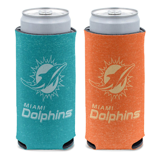 Miami Dolphins COLORED HEATHER 12 oz Slim Can Cooler