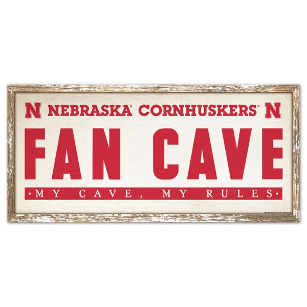 Wholesale-Nebraska Cornhuskers Wood Sign 8" x 17"