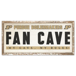 Purdue Boilermakers FAN CAVE Wood Sign 8" x 17"