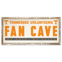 Tennessee Volunteers FAN CAVE Wood Sign 8" x 17"