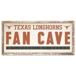 Texas Longhorns FAN CAVE Wood Sign 8" x 17"