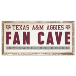 Texas A&M Aggies FAN CAVE Wood Sign 8" x 17"