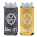 Pittsburgh Steelers COLORED HEATHER 12 oz Slim Can Cooler
