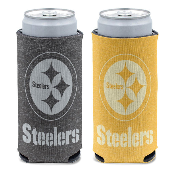 Pittsburgh Steelers COLORED HEATHER 12 oz Slim Can Cooler