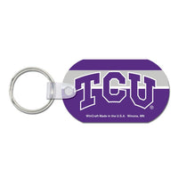 Wholesale-TCU Horned Frogs Metal Key Ring - Aluminum