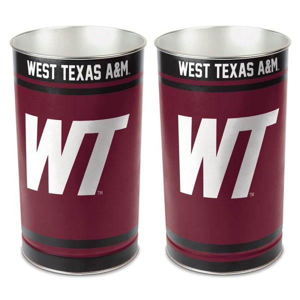 Wholesale-West Texas A&amp;M Buffaloes Wastebasket - tapered 15"H