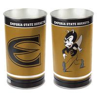 Wholesale-Emporia State Hornets Wastebasket - tapered 15"H