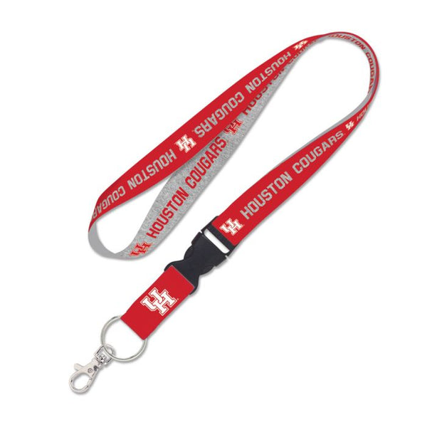 Wholesale-Houston Cougars HEATHER Lanyard w/detachable buckle 1"