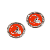 Cleveland Browns Earrings Jewelry Carded Round