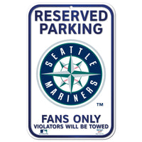 Seattle Mariners Reserved Parking Plastic Sign 11" x 17"