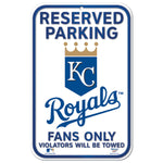 Kansas City Royals Reserved Parking Plastic Sign 11" x 17"