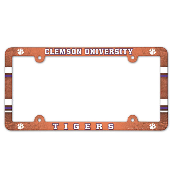 Clemson Tigers Lic Plate Frame Full Color