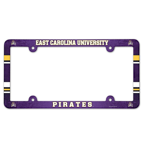 East Carolina Pirates Lic Plate Frame Full Color