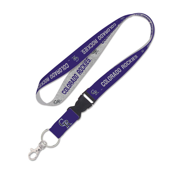 Colorado Rockies heather Lanyard w/detachable buckle 1"