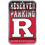 Wholesale-Rutgers Scarlet Knights Reserved Parking Plastic Sign 11" x 17"